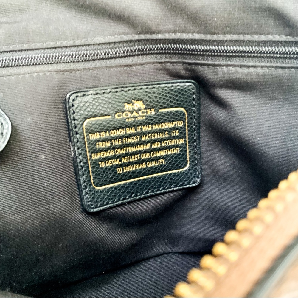 Coach Dome Satchel Brown Black Metallic Crossbody Bag F36054 - Picture 9 of 9